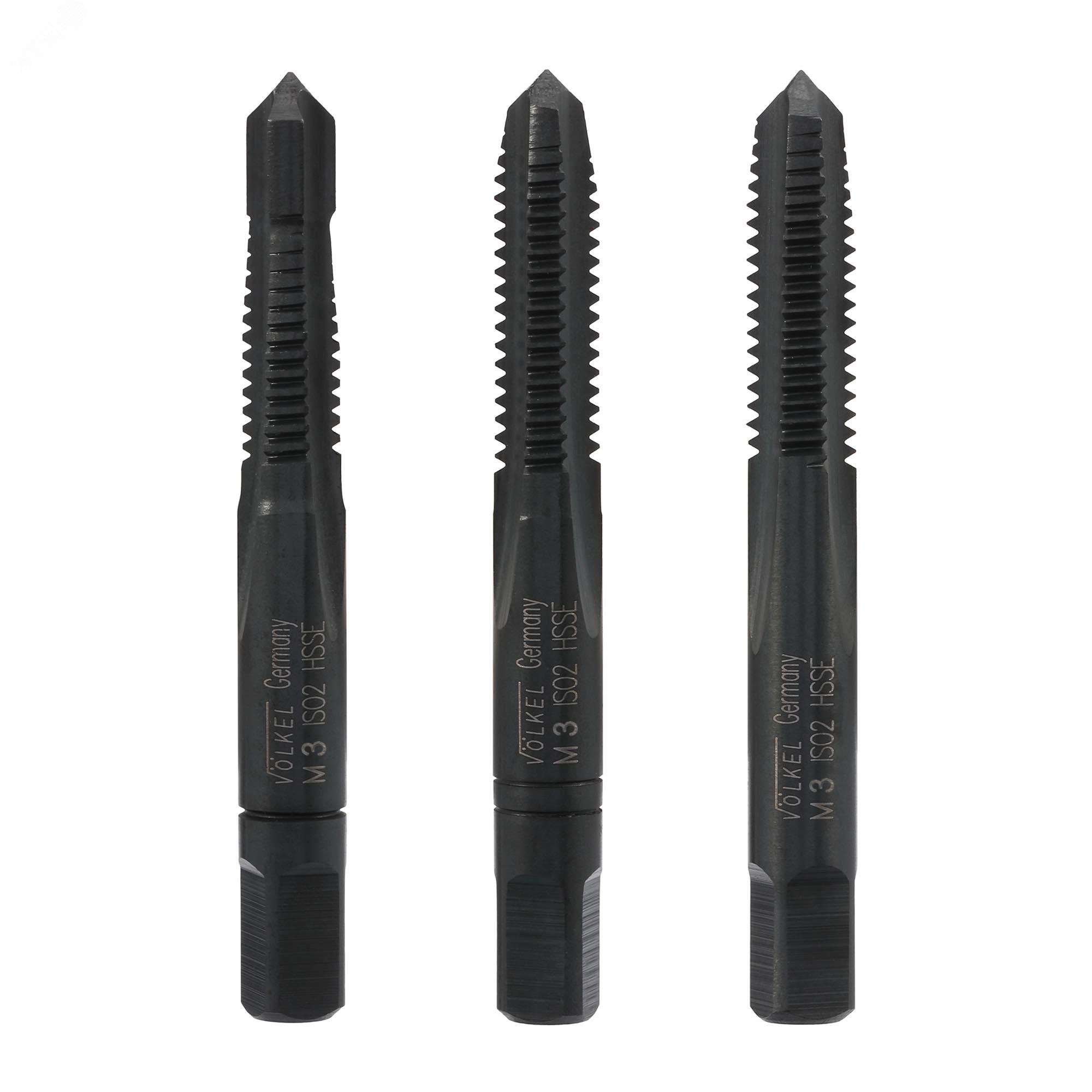 Изображение товара Набор метчиков с цапфой М 3,0х0,5 DIN352 HSSE-VAP 6h Германия