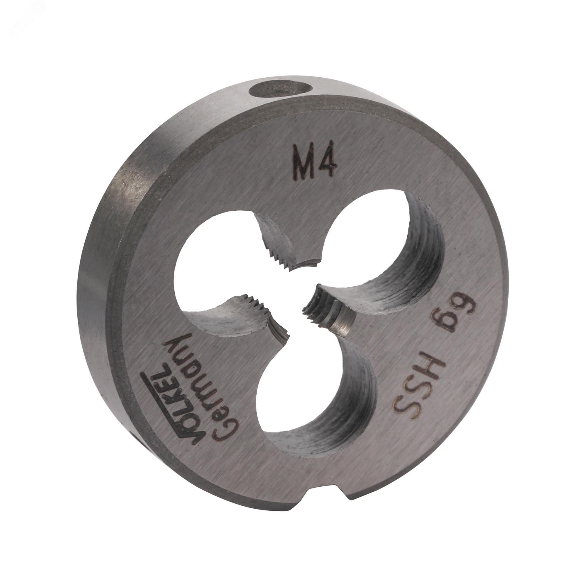 Изображение товара Плашка М4х0,7 DINEN22568 HSS 6g - 20х5мм для нарезки резьбы