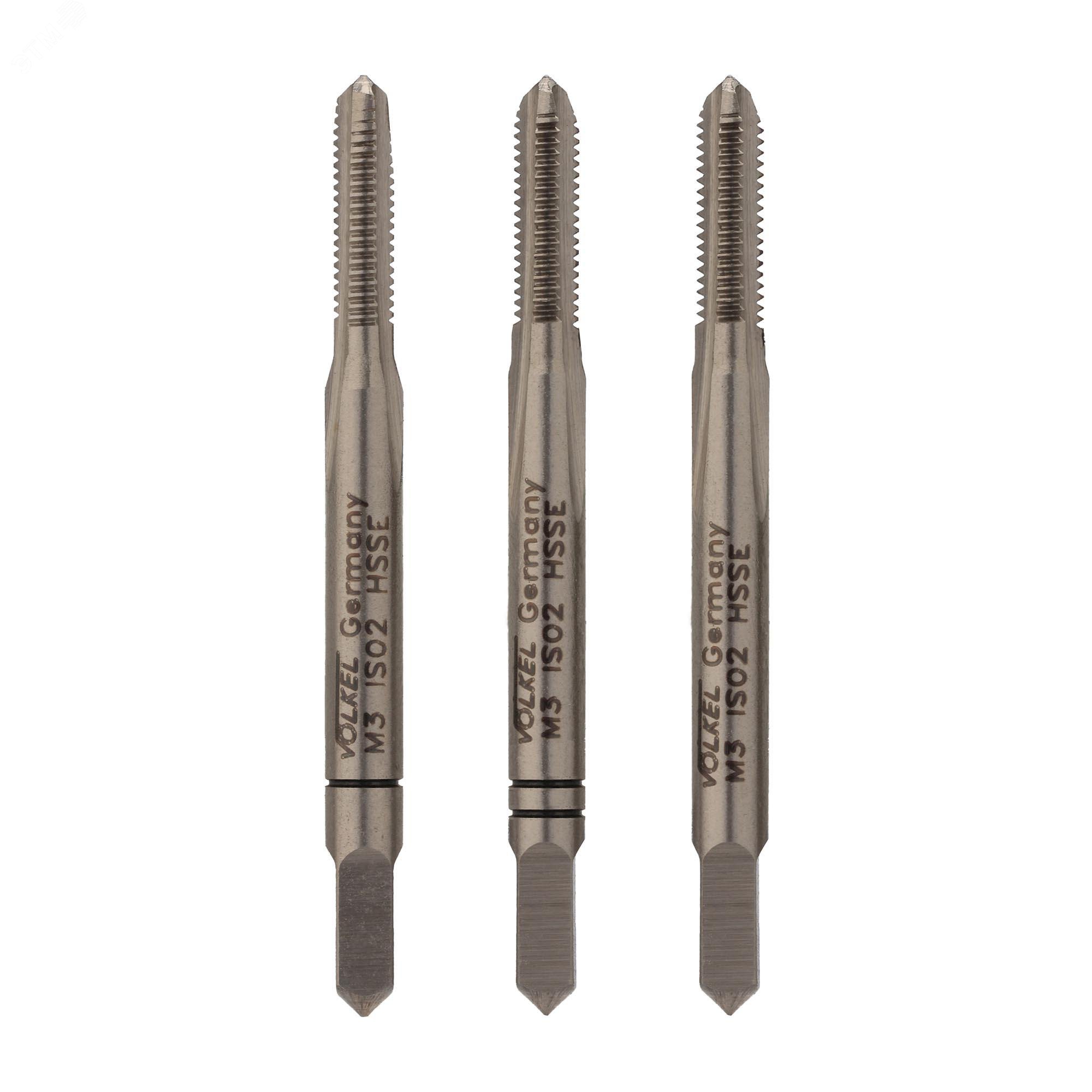 Изображение товара Набор метчиков 3шт М3х0.5 DIN352 6h HSSE комплект Германия