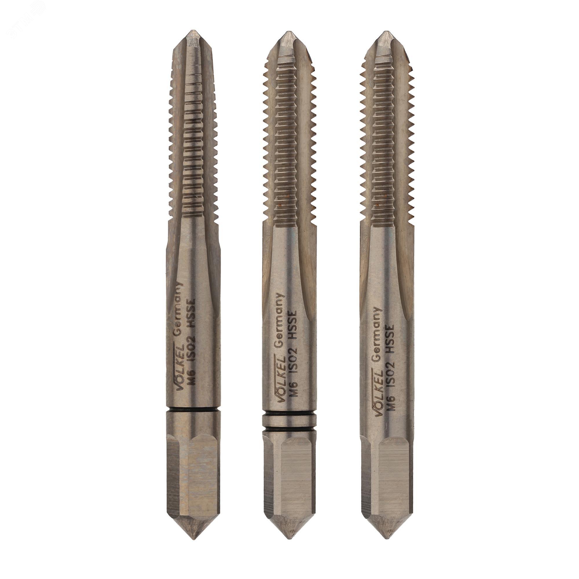 Изображение товара Набор метчиков 3шт М6х1,0 DIN352 6h HSSE (комплект)