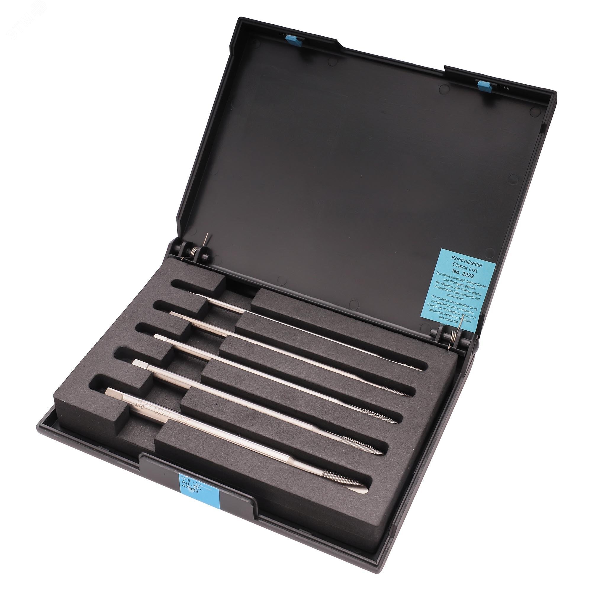 Изображение товара Набор метчиков удлиненных M4-M10 DIN371XL HSSE от Volkel