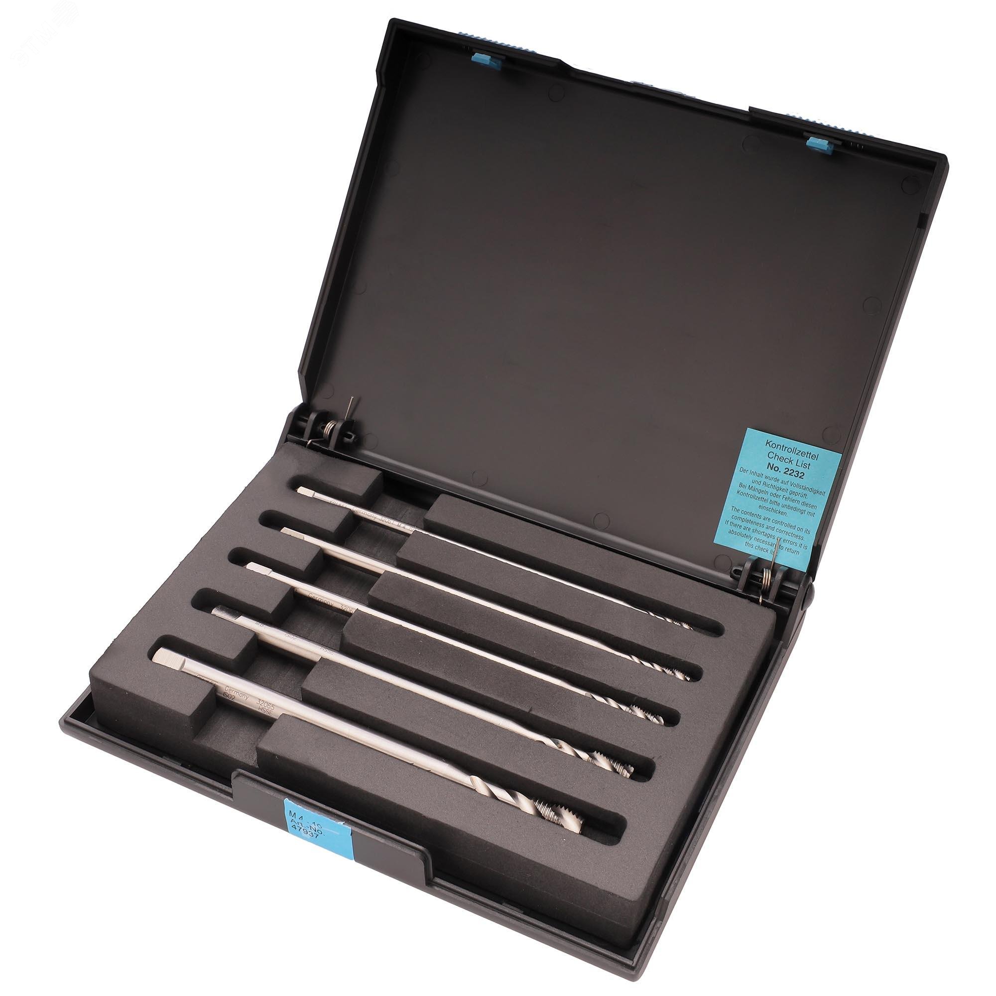 Изображение товара Набор метчиков удлиненных M4-M10 DIN371XL 150мм HSSE высокого качества