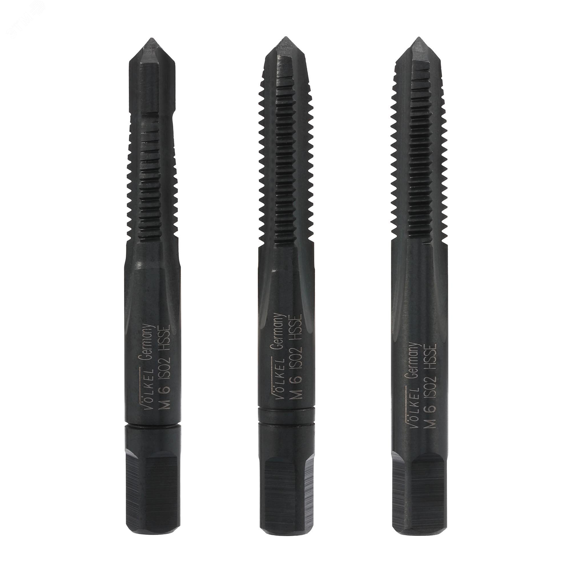 Изображение товара Набор метчиков 3шт М6х1,0 DIN352 6h HSSE VAP (комплект)