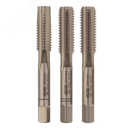 Изображение товара Набор метчиков 3шт М8х1,25 DIN352 6h HSSE (комплект)