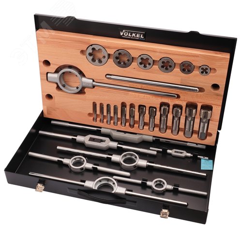 Изображение товара "Набор метчиков и плашек G(BSP) 1/8""-1,0"" HSS-G 26пр" (набор)