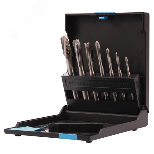 Изображение товара Набор машинных метчиков M3-M12 HSSE DIN371/376 7пр (набор)