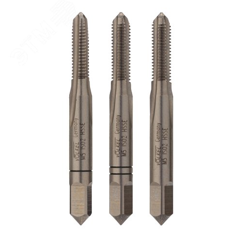 Изображение товара Набор метчиков 3шт М5х0,8 DIN352 6h HSSE (комплект)