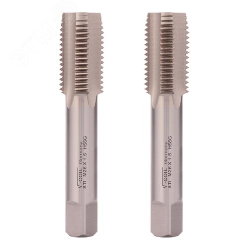 Изображение товара Набор метчиков для резьбовой вставки 2шт HSS-G 4h STI М26х1,5 (комплект)