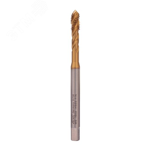 Изображение товара Метчик винтовой машинный М6х1,0 DIN371 6h HSSE TiN (шт)