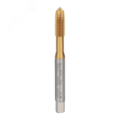 Изображение товара Метчик машинный М10х1,5 DIN371 6h HSSE TiN (шт)