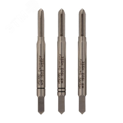 Изображение товара Набор метчиков 3шт М3х0,5 DIN352 6h HSSE (комплект)