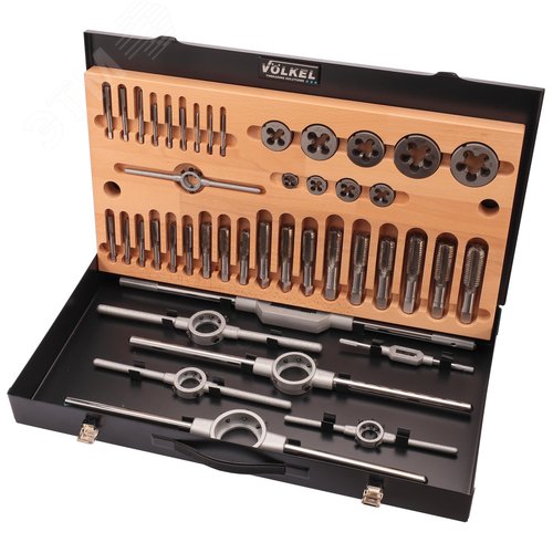 Изображение товара "Набор метчиков и плашек UNC 1/4""-1,0"" HSS-G 44пр" (набор)