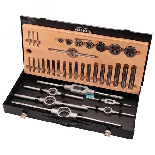 Изображение товара "Набор метчиков и плашек UNC 1/4""-3/4"" HSS-G 35пр" (набор)