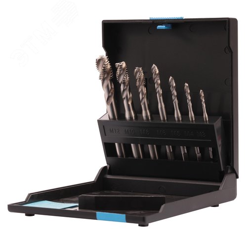 Изображение товара Набор машинных метчиков M3-M12 HSSE DIN371/376 7пр (набор)