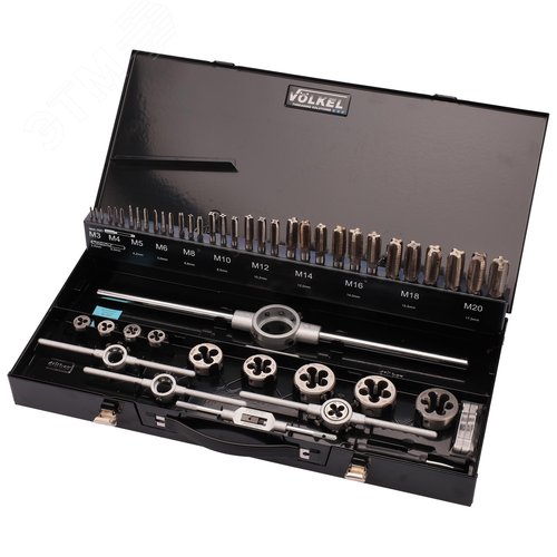 Изображение товара Набор метчиков и плашек M3-M20 HSSE 54пр (набор)