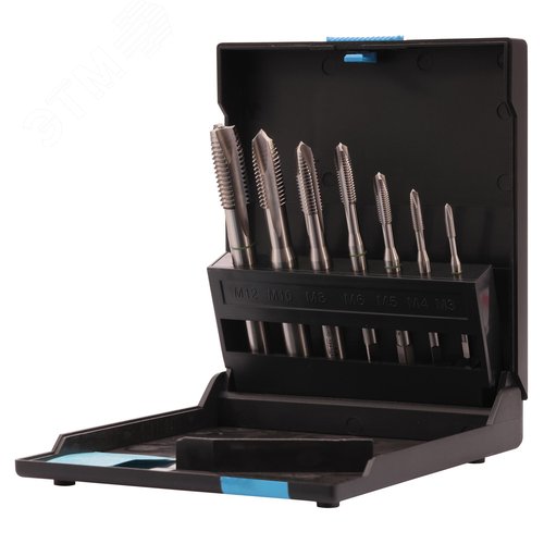 Изображение товара Набор машинных метчиков M3-M12 HSSE DIN371/376 7пр (набор)