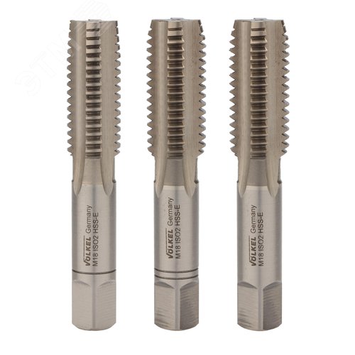 Изображение товара Набор метчиков 3шт М18х2,5 DIN352 6h HSSE (комплект)