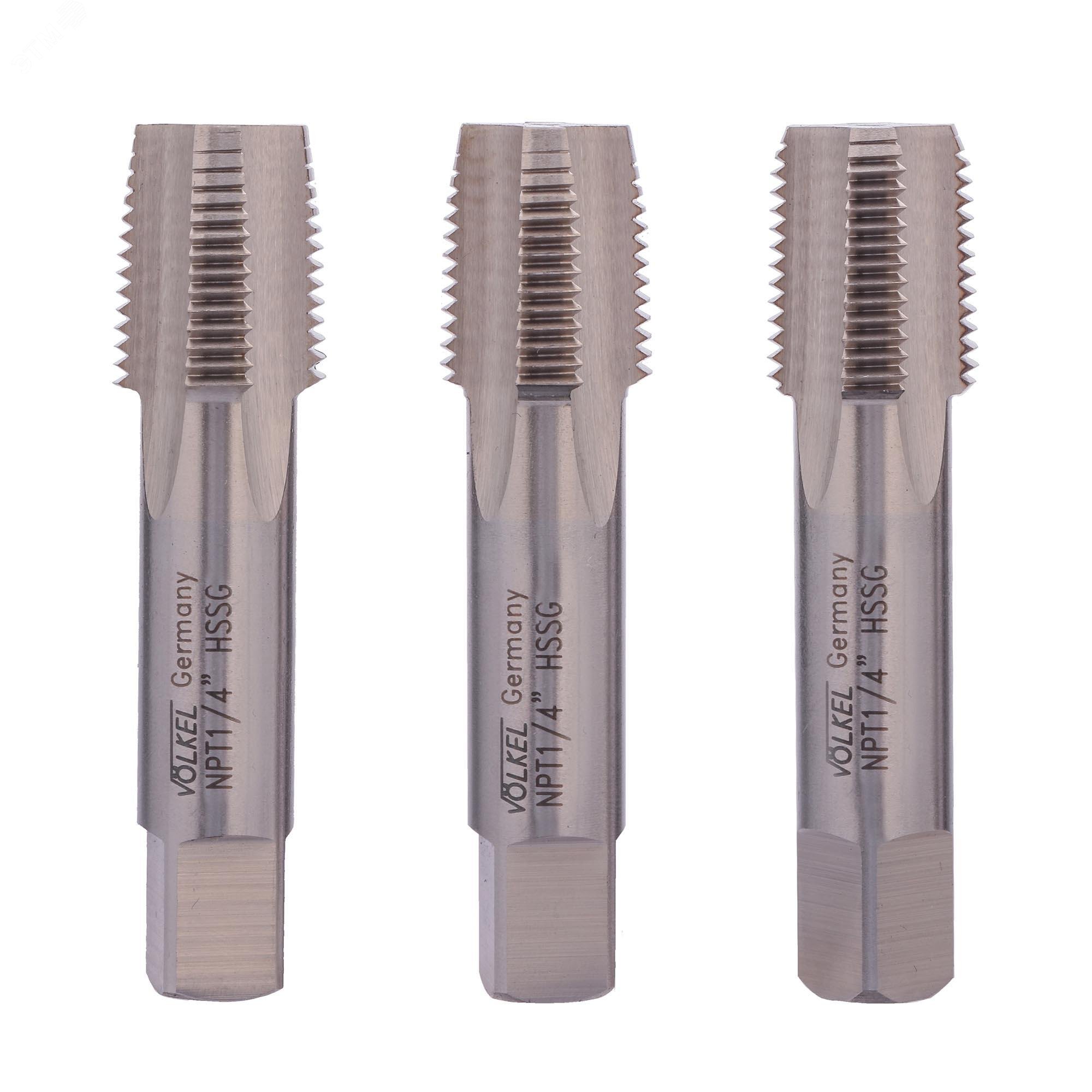 Изображение товара "Набор конических метчиков 3шт NPT 1/4""-18 HSS-G" (комплект)