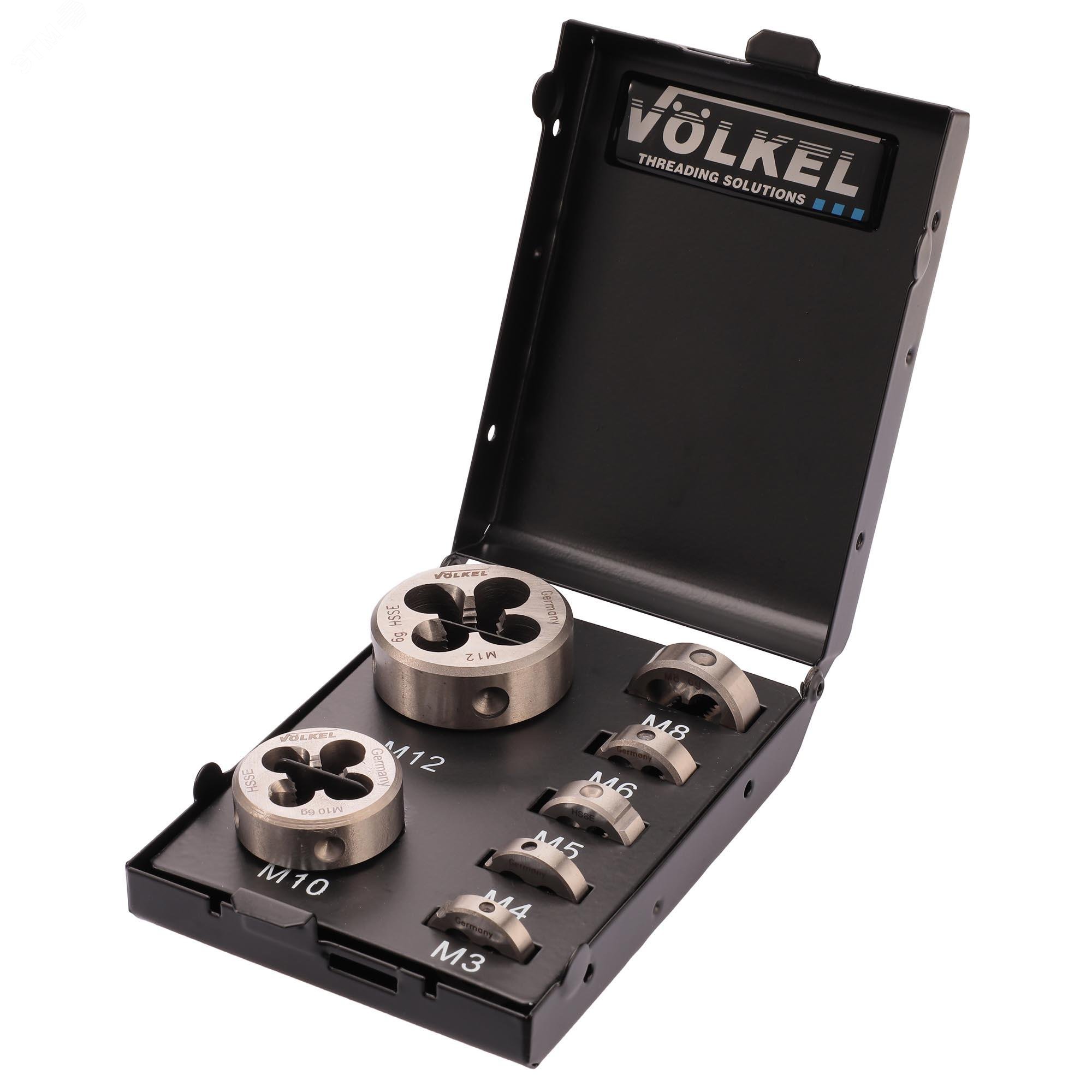 Изображение товара Набор плашек М3-М12 DINEN22568 HSSE 7пр для наружной резьбы