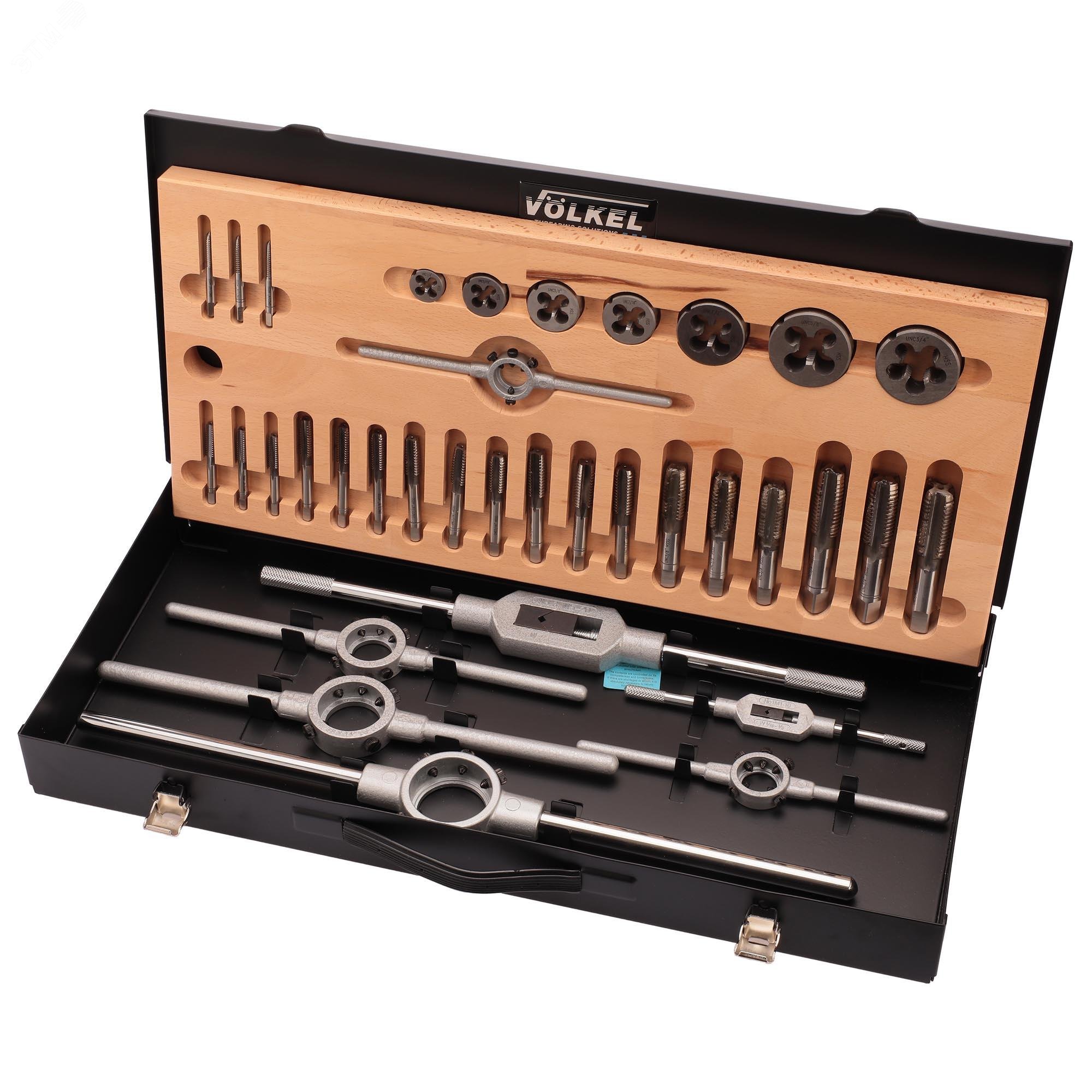 Изображение товара Набор метчиков и плашек UNC 1/4-3/4 HSS-G 35пр