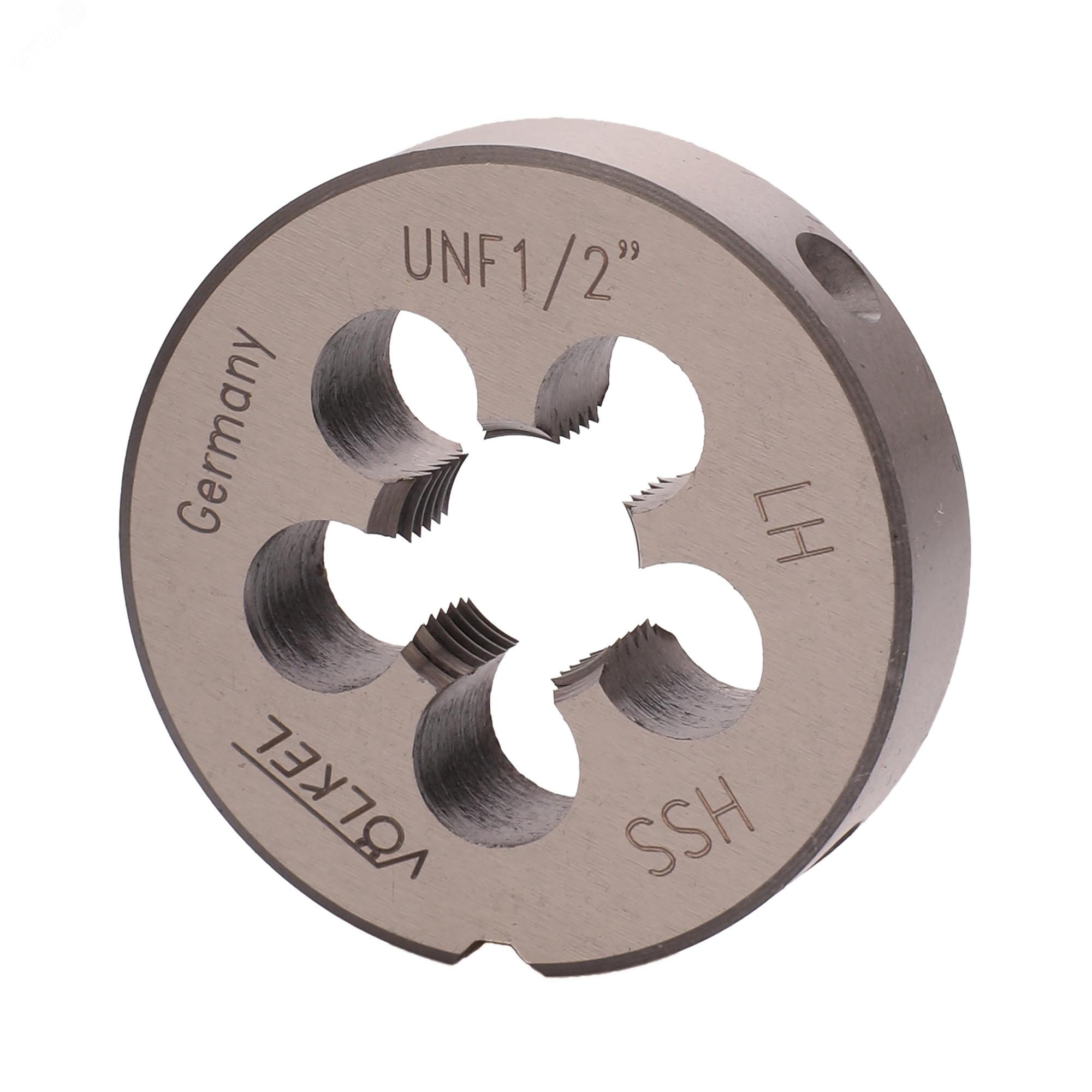 Изображение товара Плашка левая UNF 1/2"-20 HSS DIN22568 2A 38x10мм для нарезания резьбы