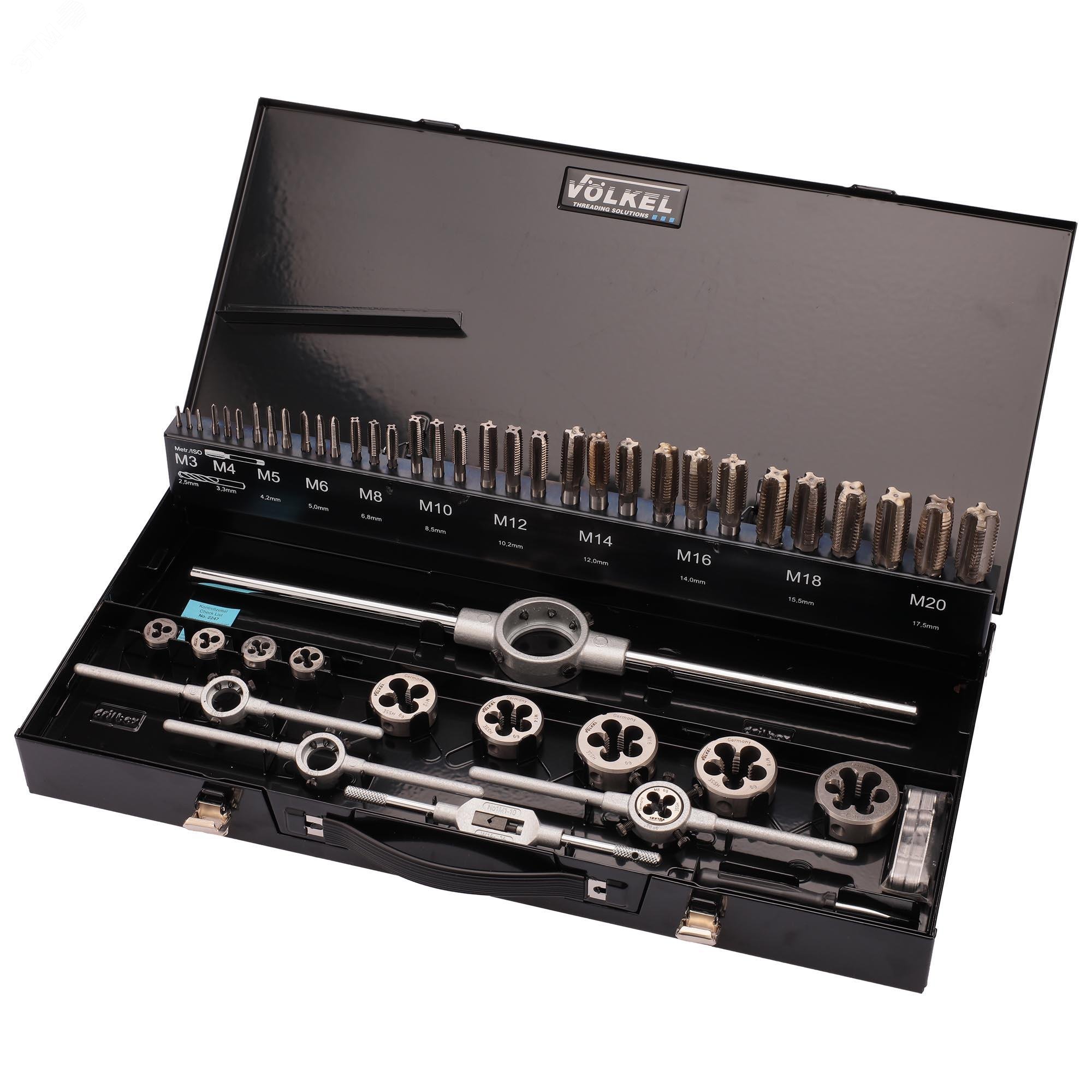 Изображение товара Набор метчиков и плашек M3-M20 HSSE 54пр (набор)