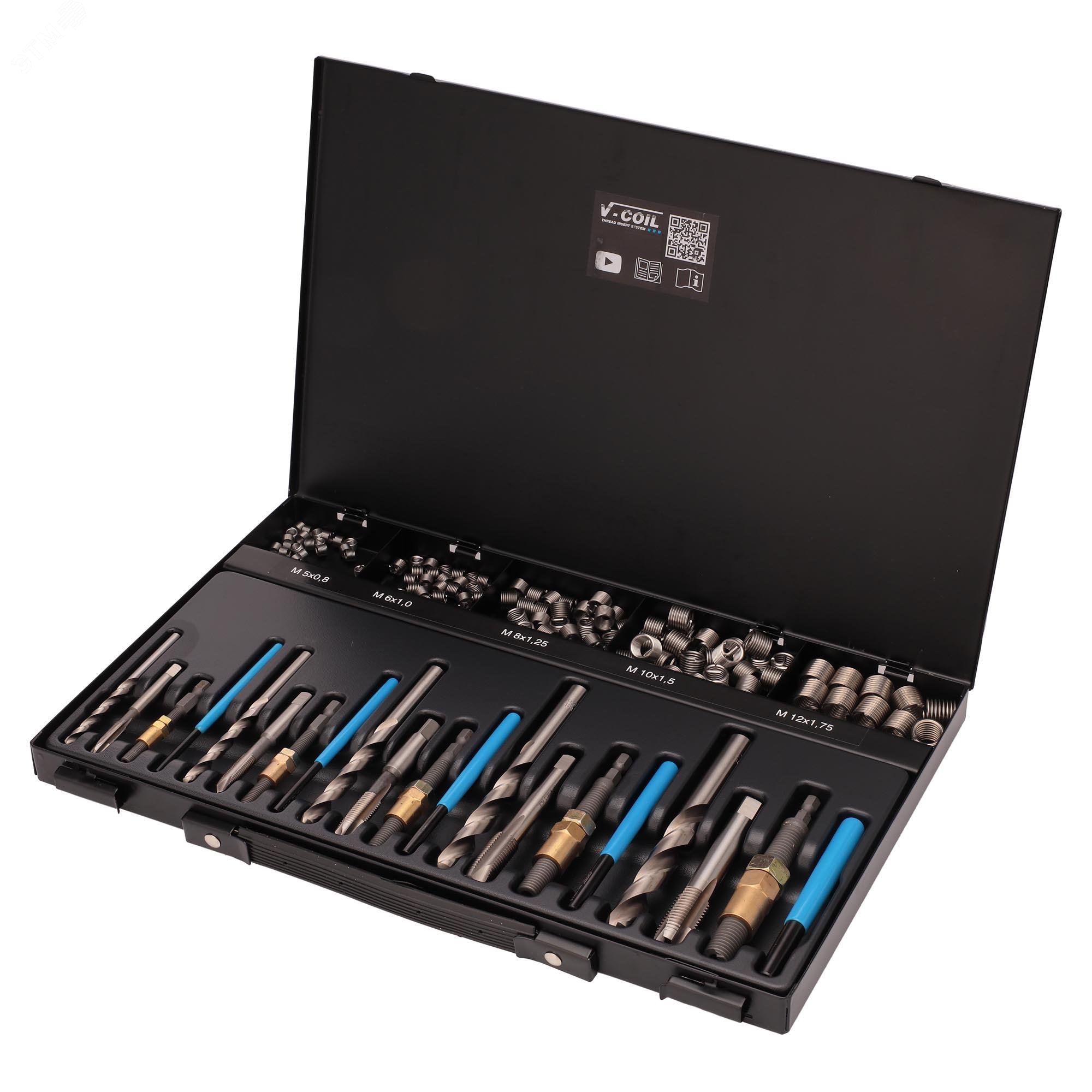 Изображение товара Набор для восстановления резьбы VC87 М5-М12 130пр Machine от Volkel