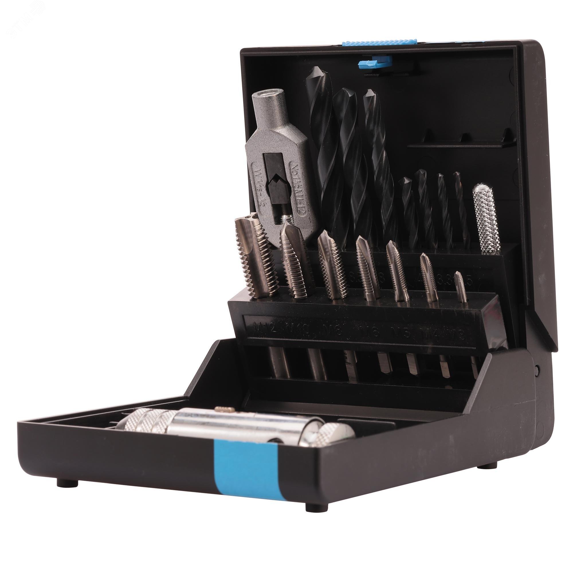 Изображение товара Набор метчиков однопроходных M3-M12 HSS-G DIN352 16пр Германия