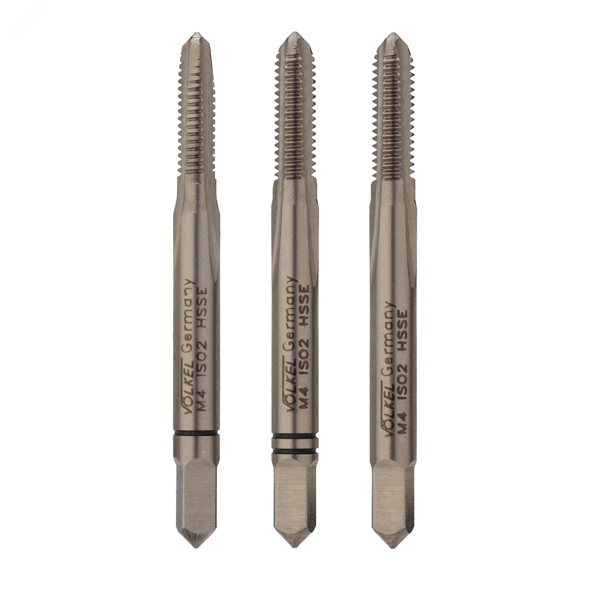 Изображение товара Набор метчиков 3шт М4х0,7 DIN352 6h HSSE (комплект)