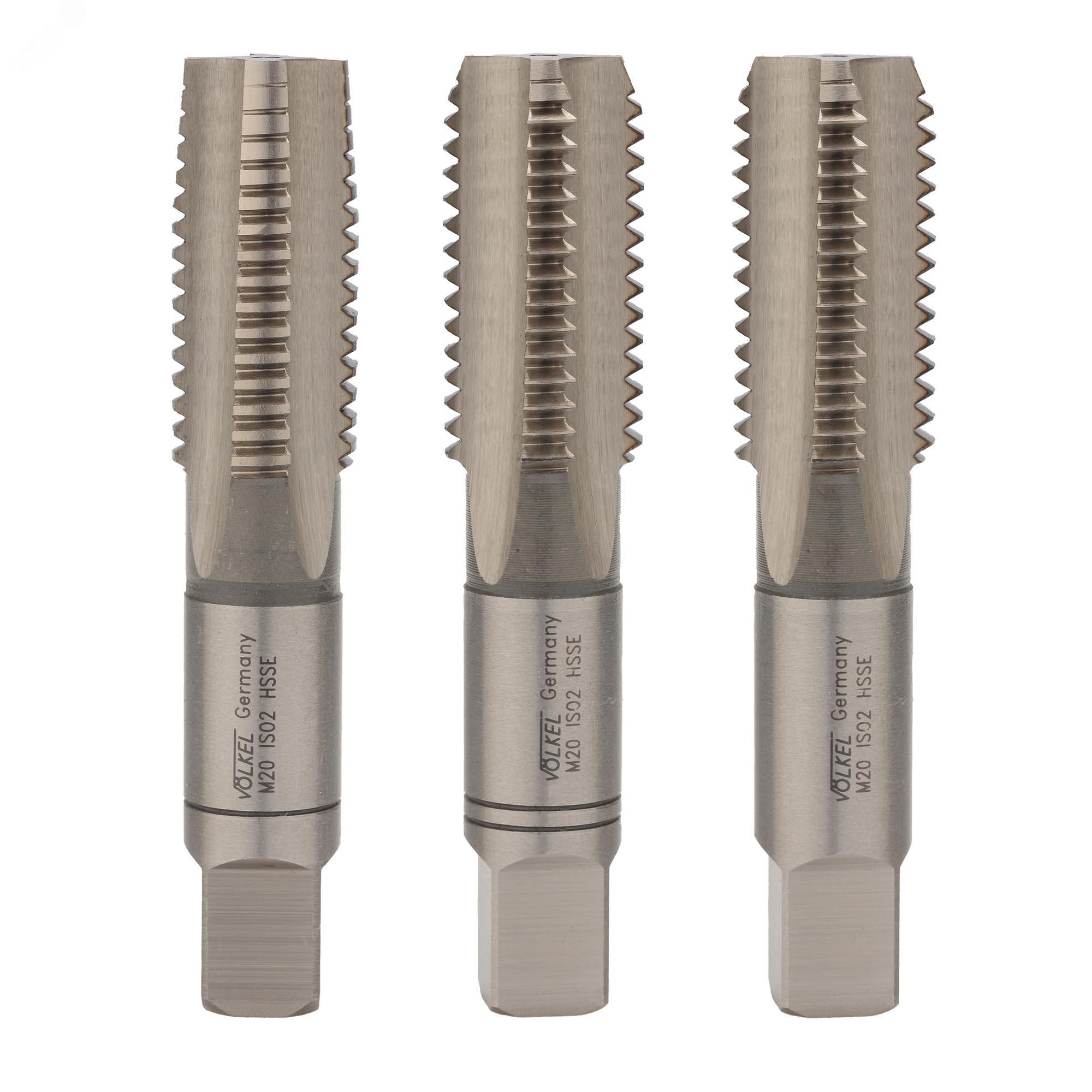 Изображение товара Набор метчиков 3шт М20х2,5 DIN352 6h HSSE (комплект)