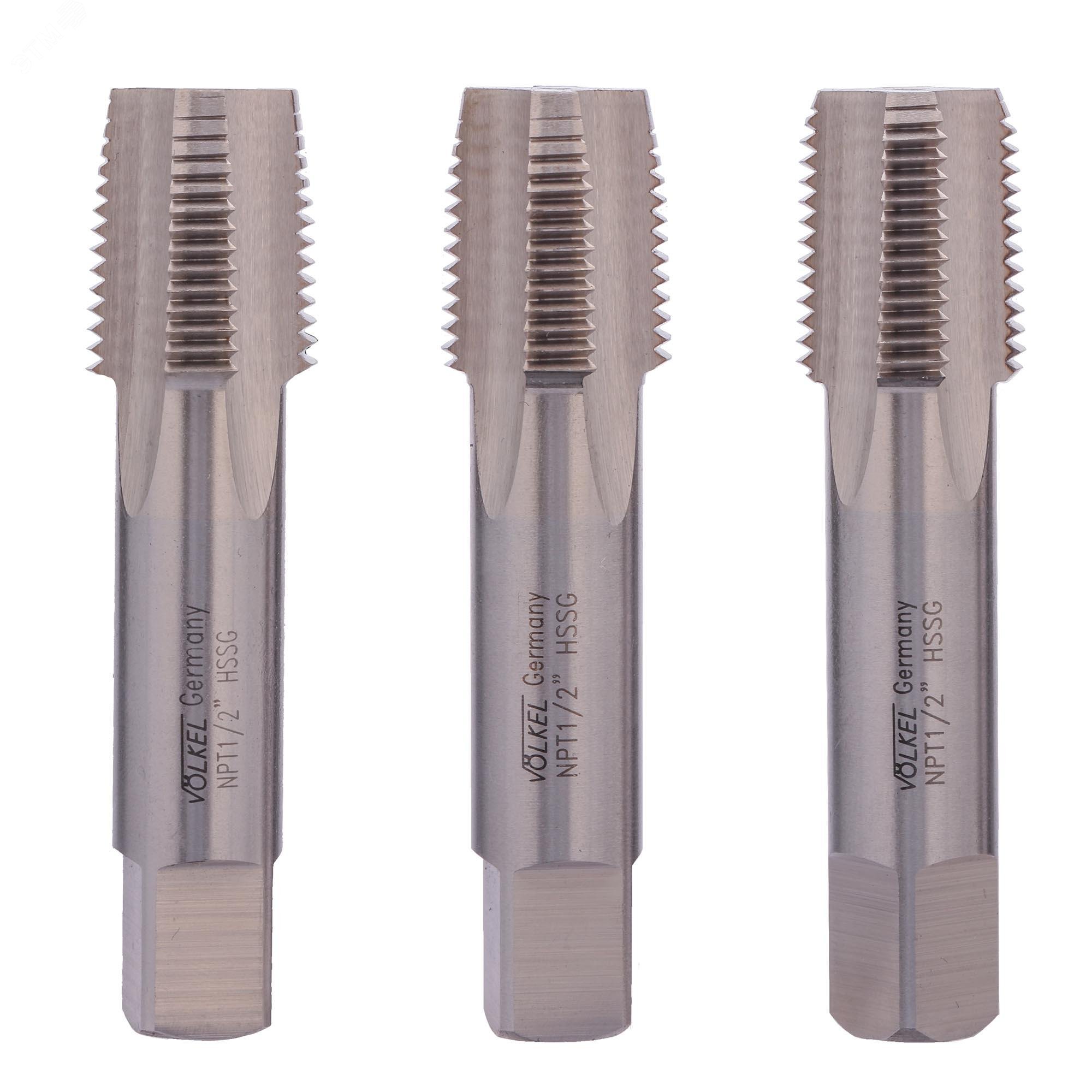 Изображение товара "Набор конических метчиков 3шт NPT 1/2""-14 HSS-G" (комплект)