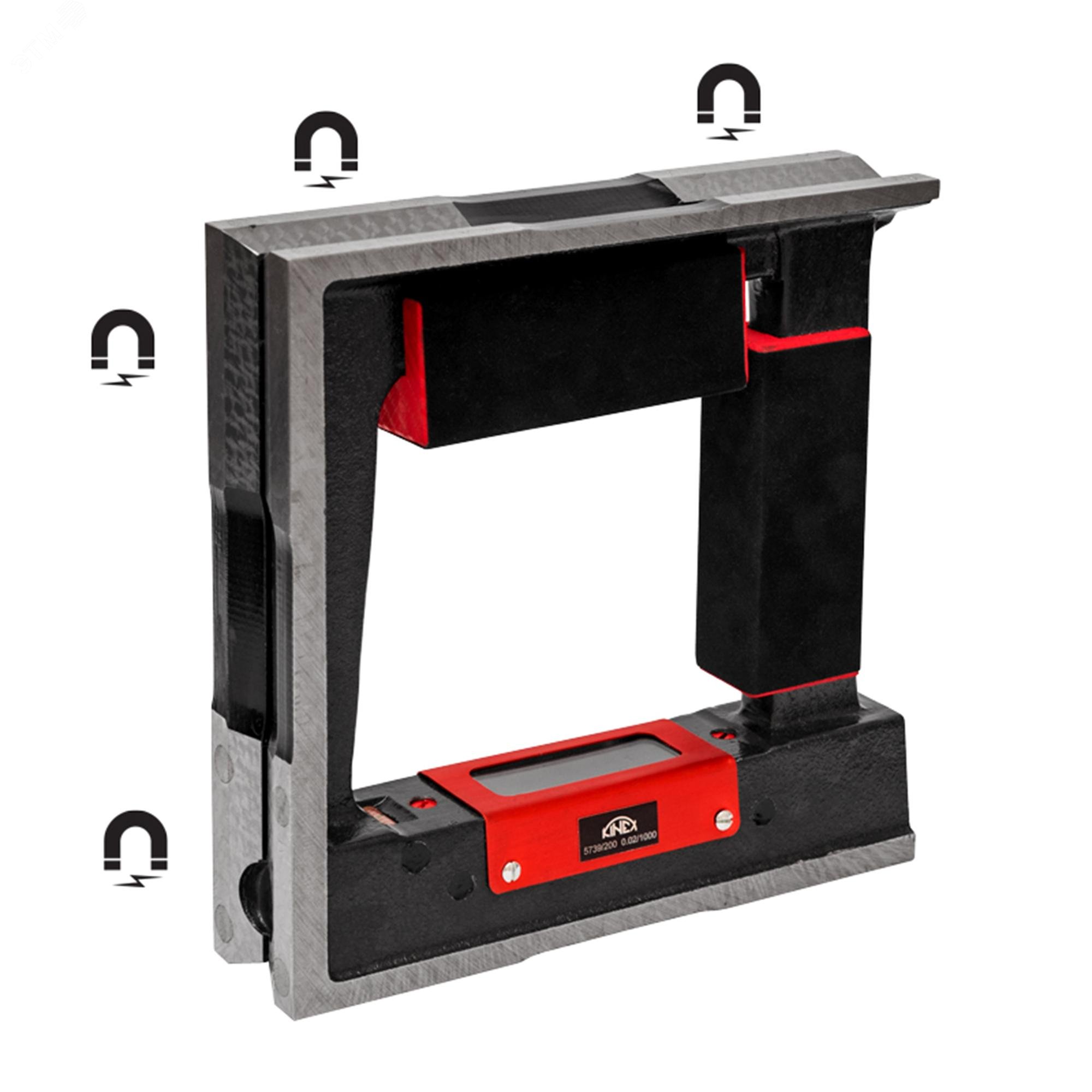 Изображение товара Рамный магнитный уровень Kinex 200x200мм 0,02мм для точных измерений