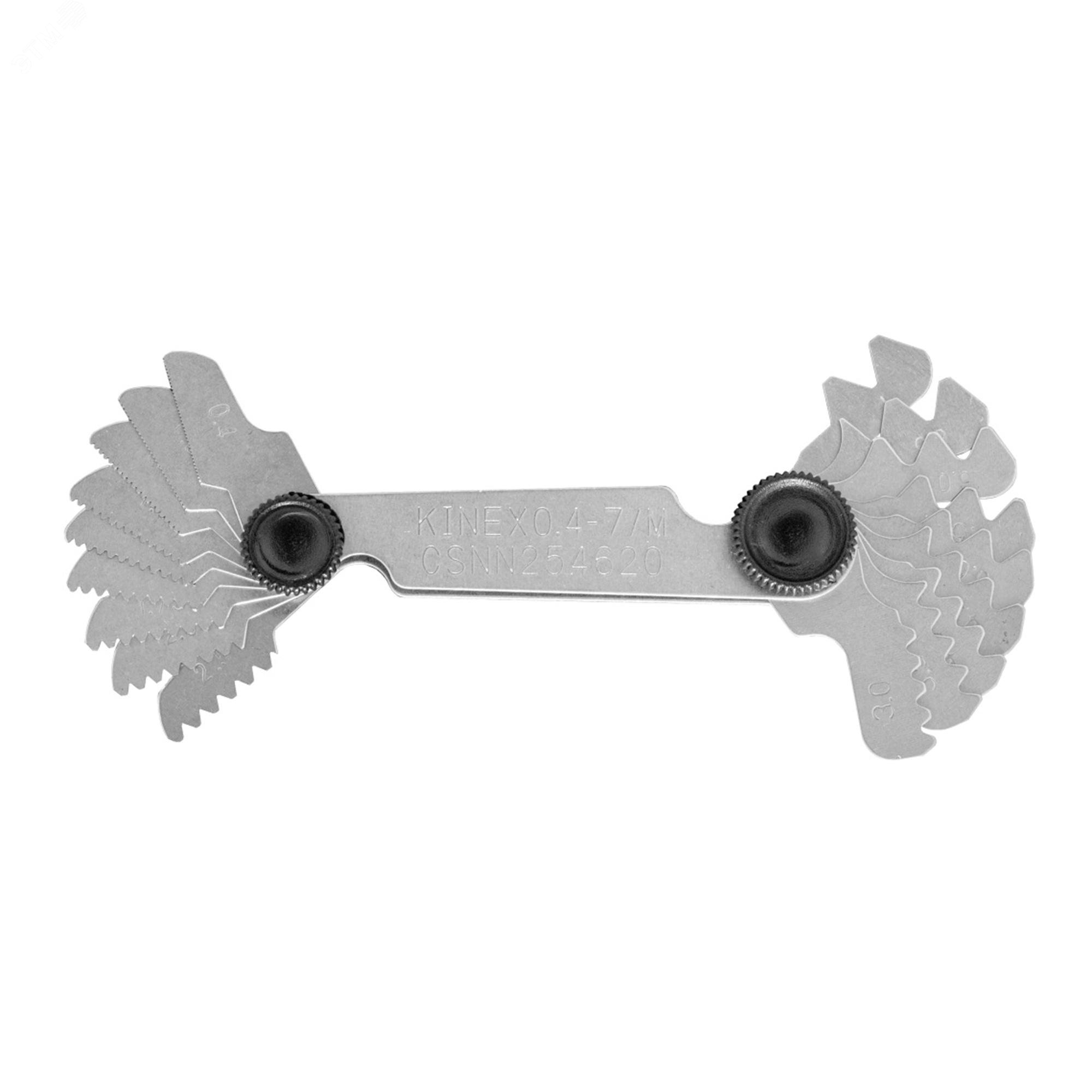 Изображение товара Резьбомер UNF 12-80Tpi 16 шаблонов профессиональный инструмент Kinex