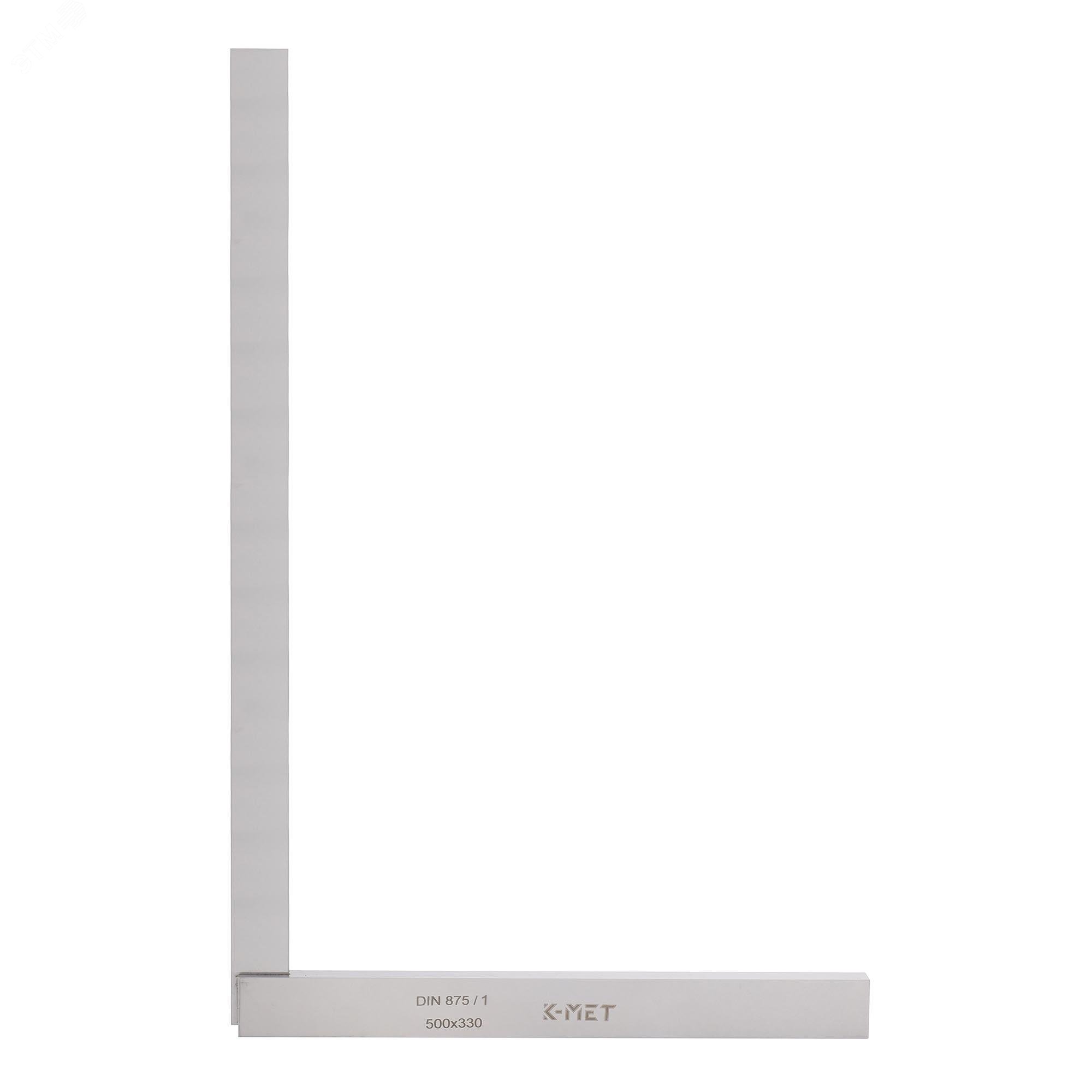 Изображение товара Угольник поверочный с широким основанием 500х330мм класс 1 DIN875 (шт)