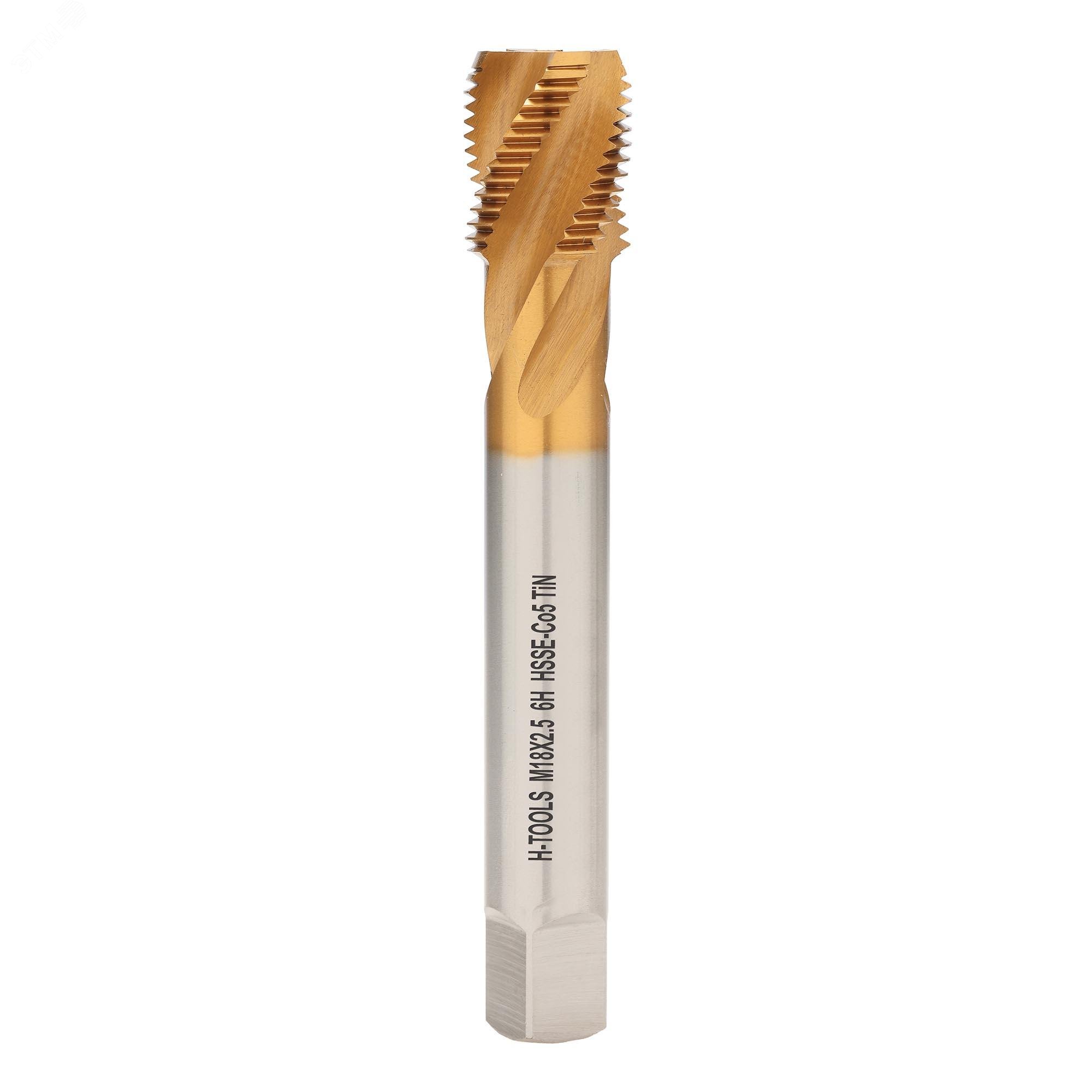 Изображение товара Метчик винтовой машинный М18х2,5 DIN376 6h HSSE-TiN (шт)