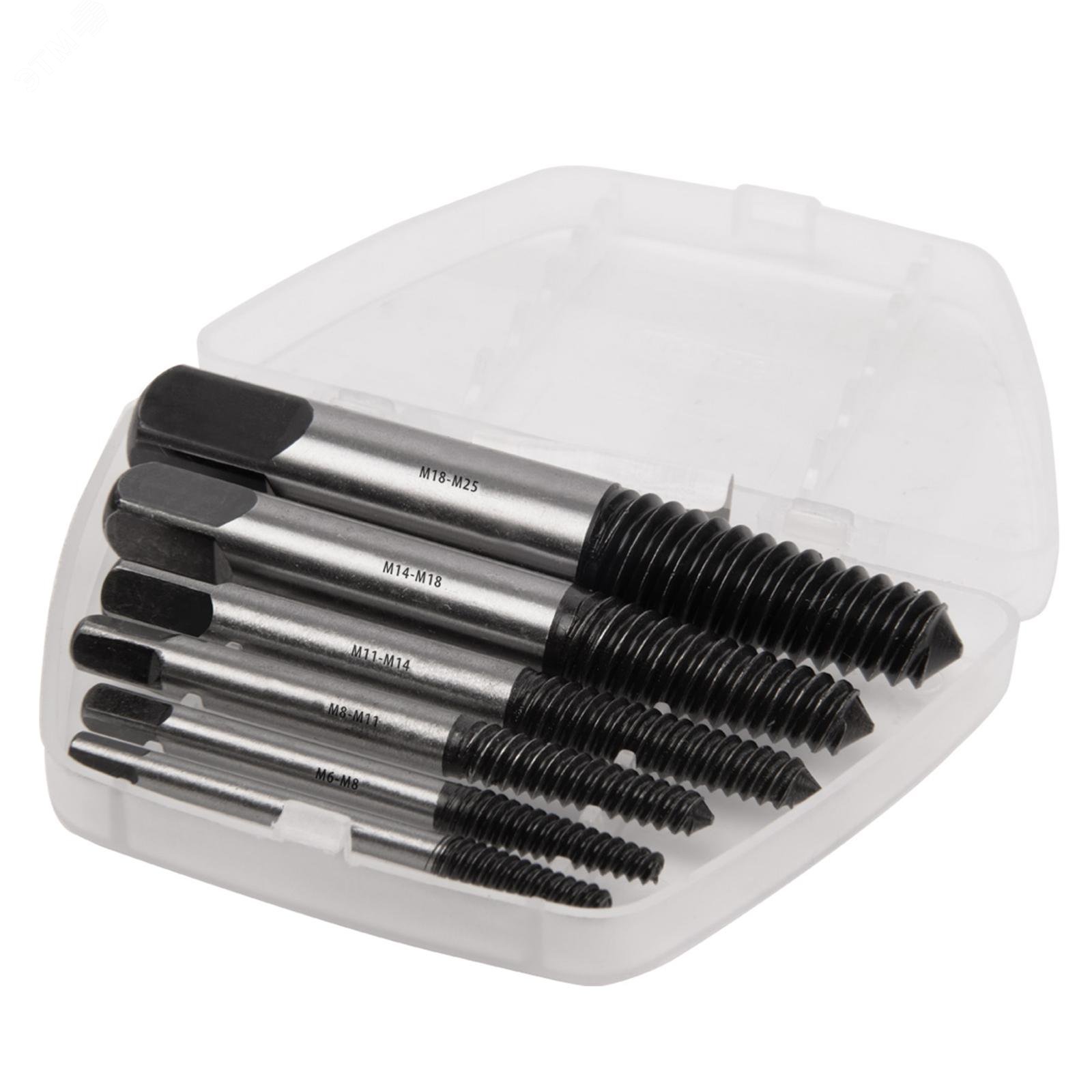 Изображение товара Набор экстракторов H-Tools М3-24 6пр 35CrMo для извлечения крепежа