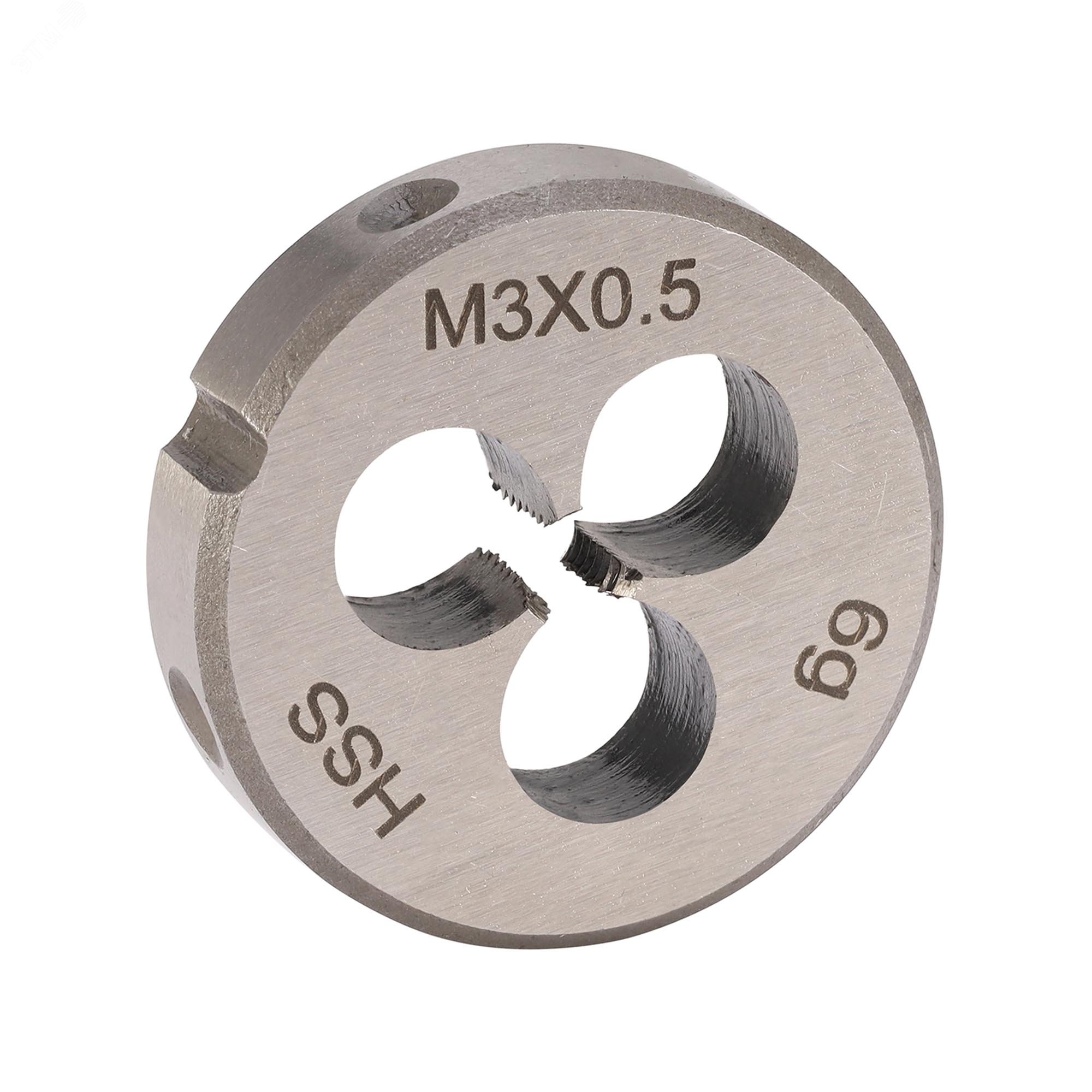 Изображение товара Плашка М3х0,5 DINEN22568 HSS 20х5мм Металлическое нарезание резьбы