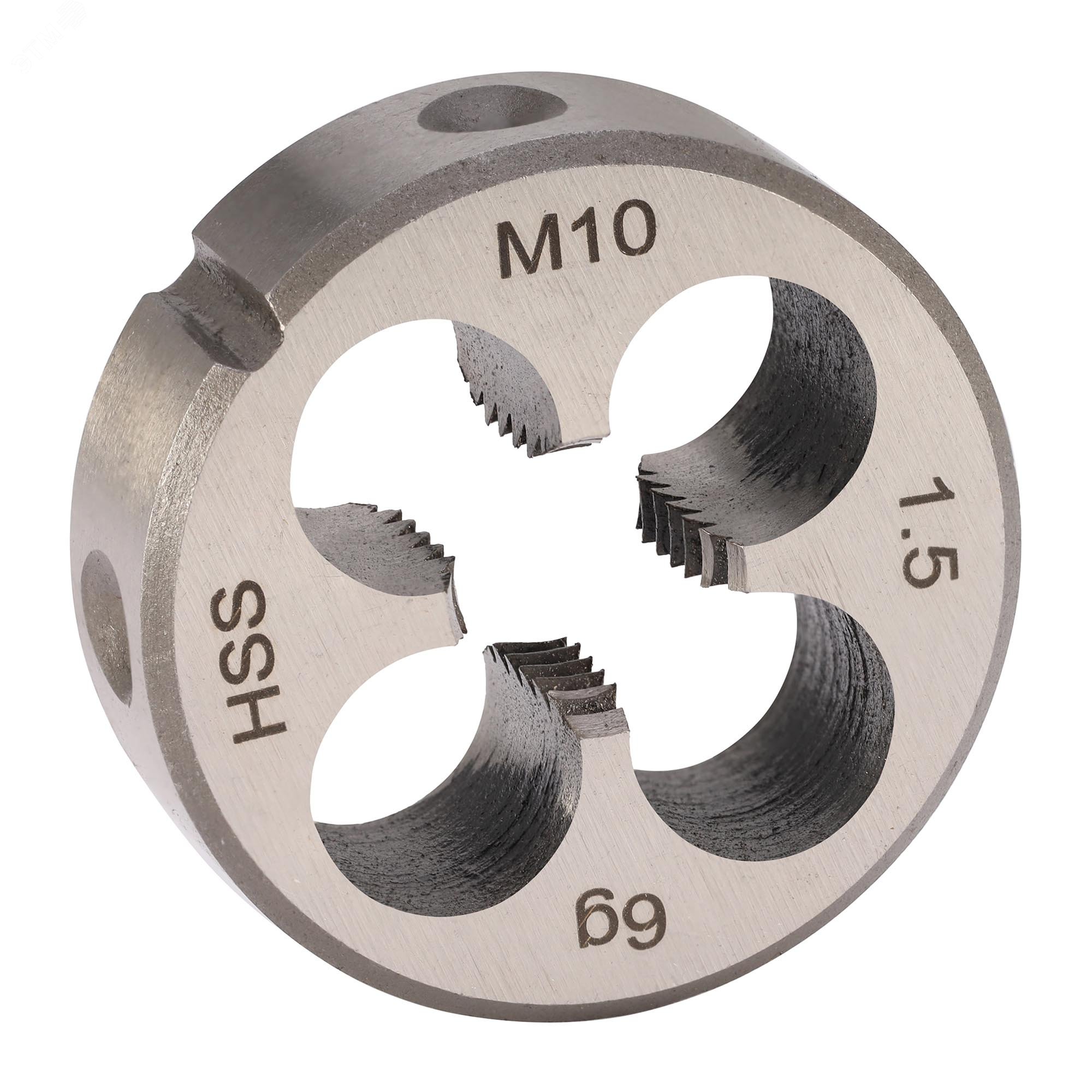 Изображение товара Плашка М10х1.5 DINEN22568 HSS 30мм для нарезки резьбы