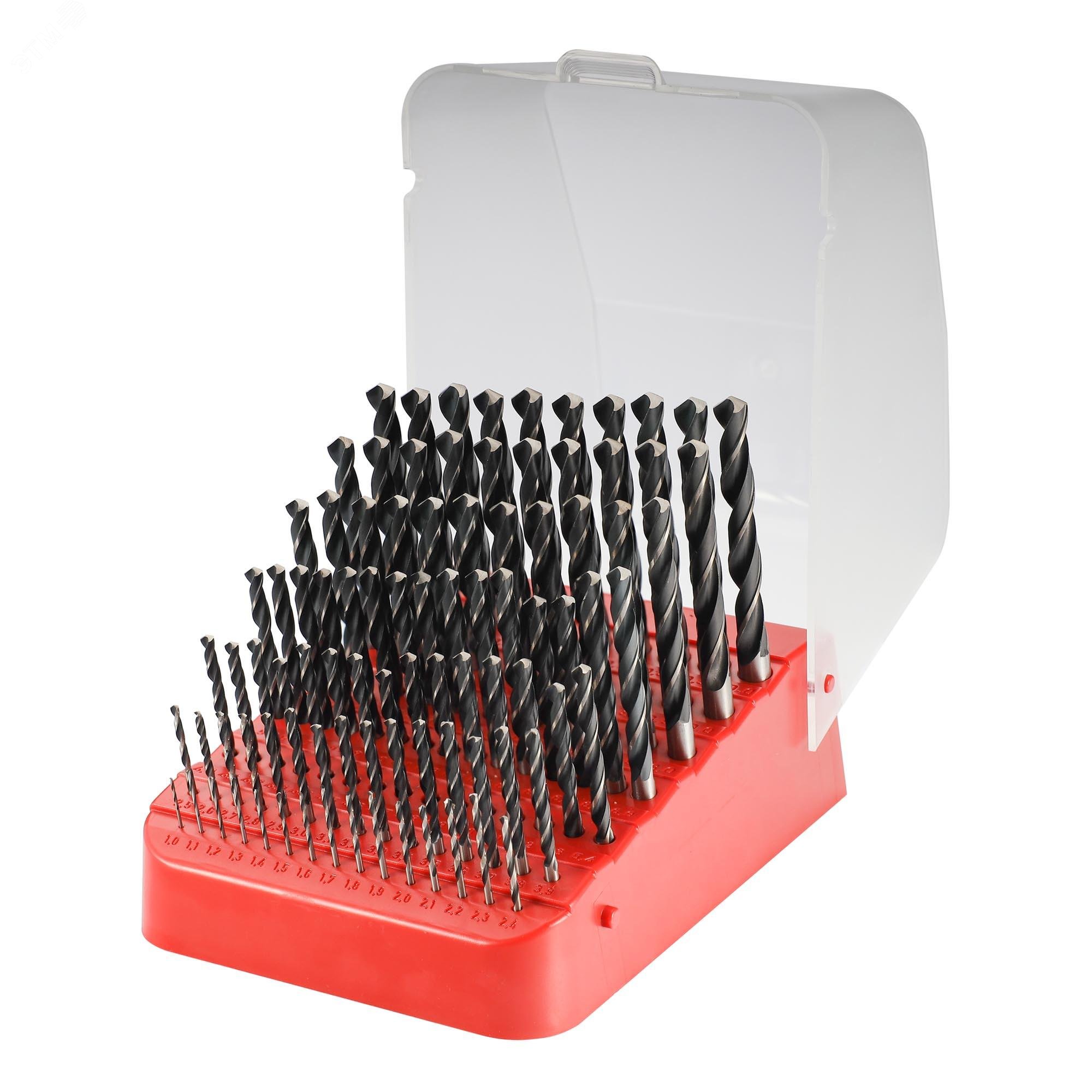 Изображение товара Набор сверл по металлу 1-10мм 91шт H-Tools DIN 338 118 градусов