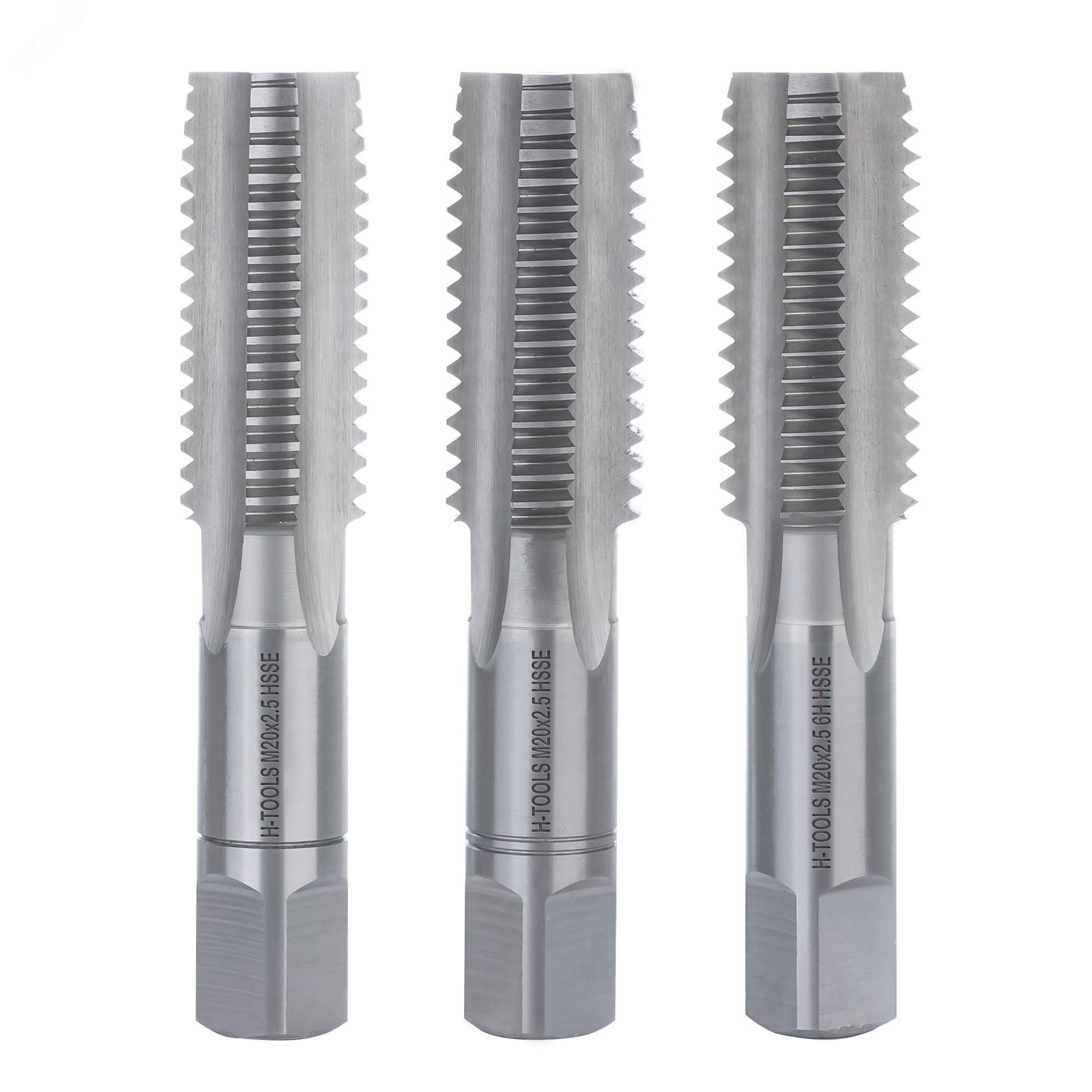 Изображение товара Набор метчиков 3шт М20х2,5 DIN352 6h HSSE (комплект)