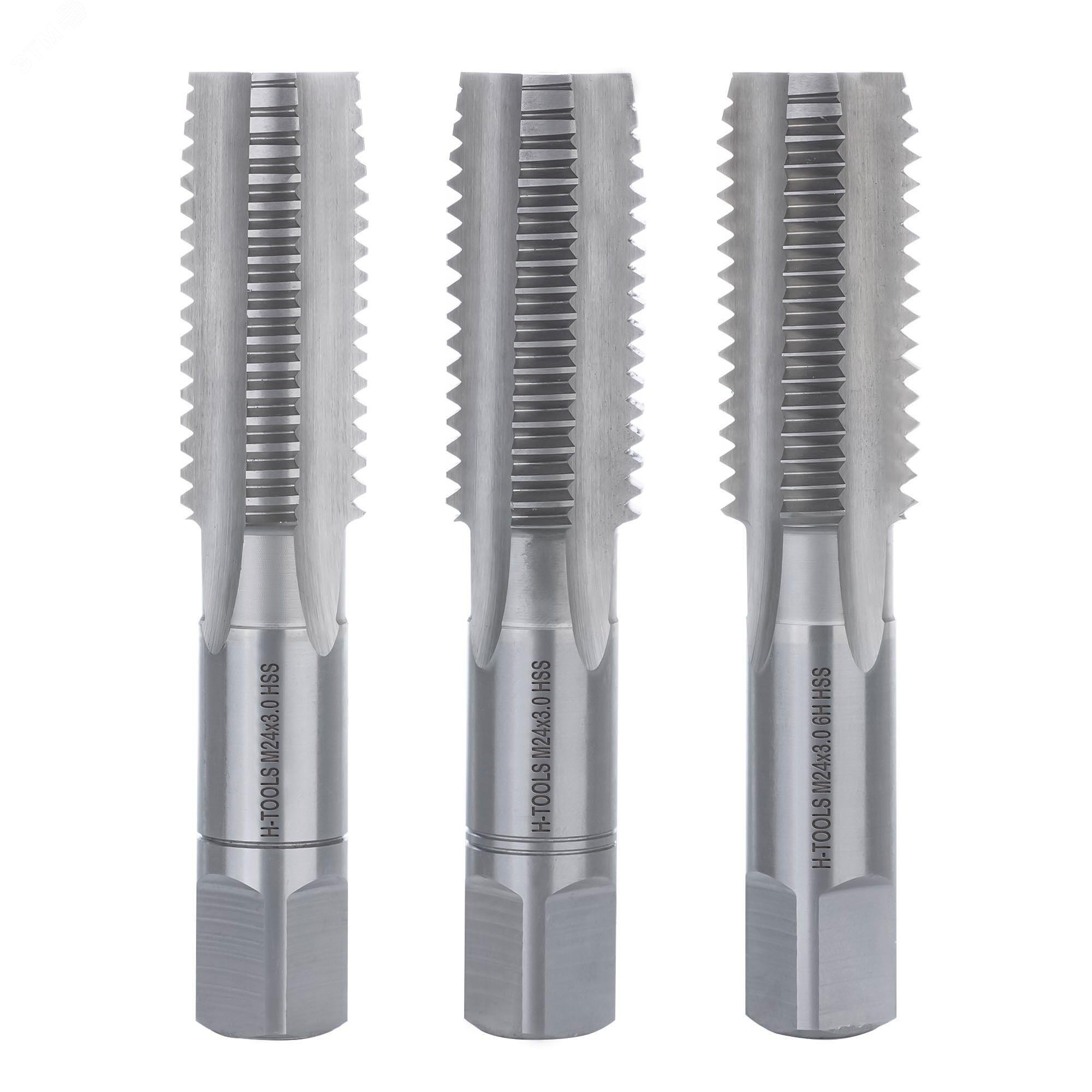 Изображение товара Набор метчиков 3 шт M24x3,0 DIN352 6h HSS-G комплект