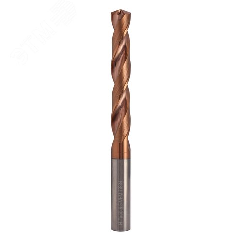 Изображение товара Сверло твердосплавное по металлу 6,5x30/60мм TiSiN 140° (шт)