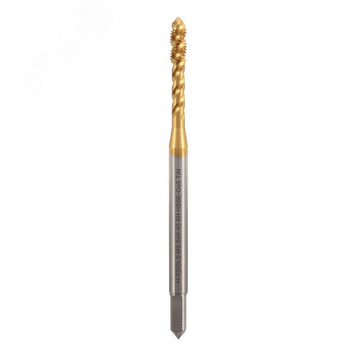 Изображение товара Метчик машинный винтовой М2,5х0,45 DIN371 HSSE-TiN 6h C/2-3P R45 50мм a=2,1 (шт)