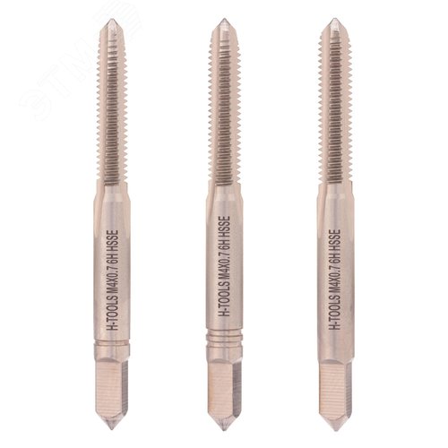 Изображение товара Набор метчиков 3шт М4х0,7 DIN352 6h HSSE (комплект)