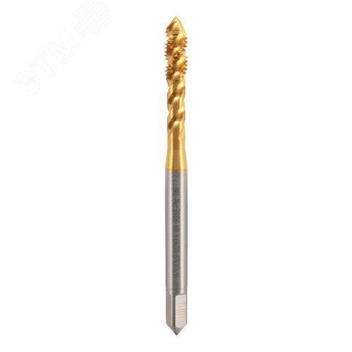 Изображение товара Метчик машинный винтовой М2х0,4 DIN371 HSSEPM-TiN 6h C/2-3P R45 45мм a=2,1 (шт)