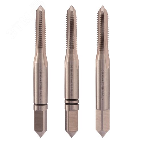 Изображение товара Набор метчиков 3шт М3х0,5 DIN352 6h HSS-G (комплект)