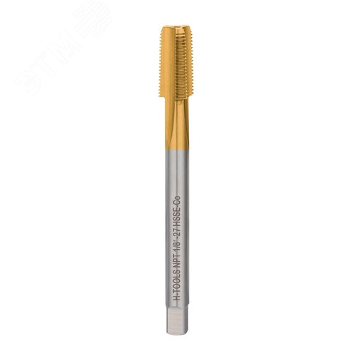 Изображение товара Метчик машинный конический NPT 1/8 -27 HSSE-TiN C/2-3P 60° (шт)
