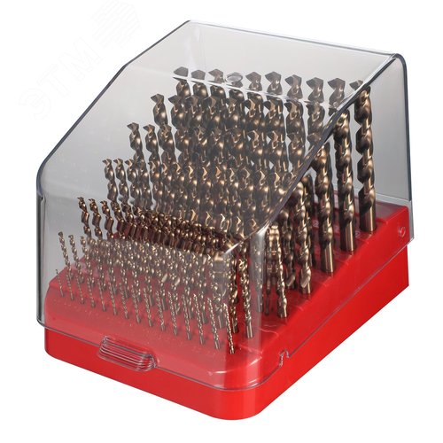 Изображение товара Набор сверл по металлу 1-10мм 91шт DIN338 HSSE-Co5 130° (шт)