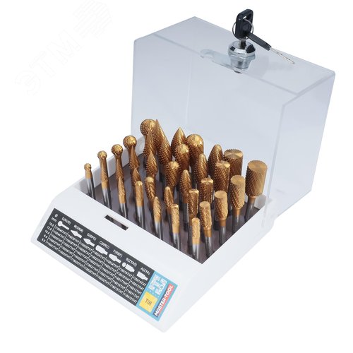 Изображение товара Набор бор-фрез твердосплавных 35шт HM TiN (шт)