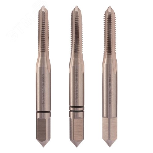 Изображение товара Набор метчиков 3шт М4х0,7 DIN352 6h HSS-G (комплект)